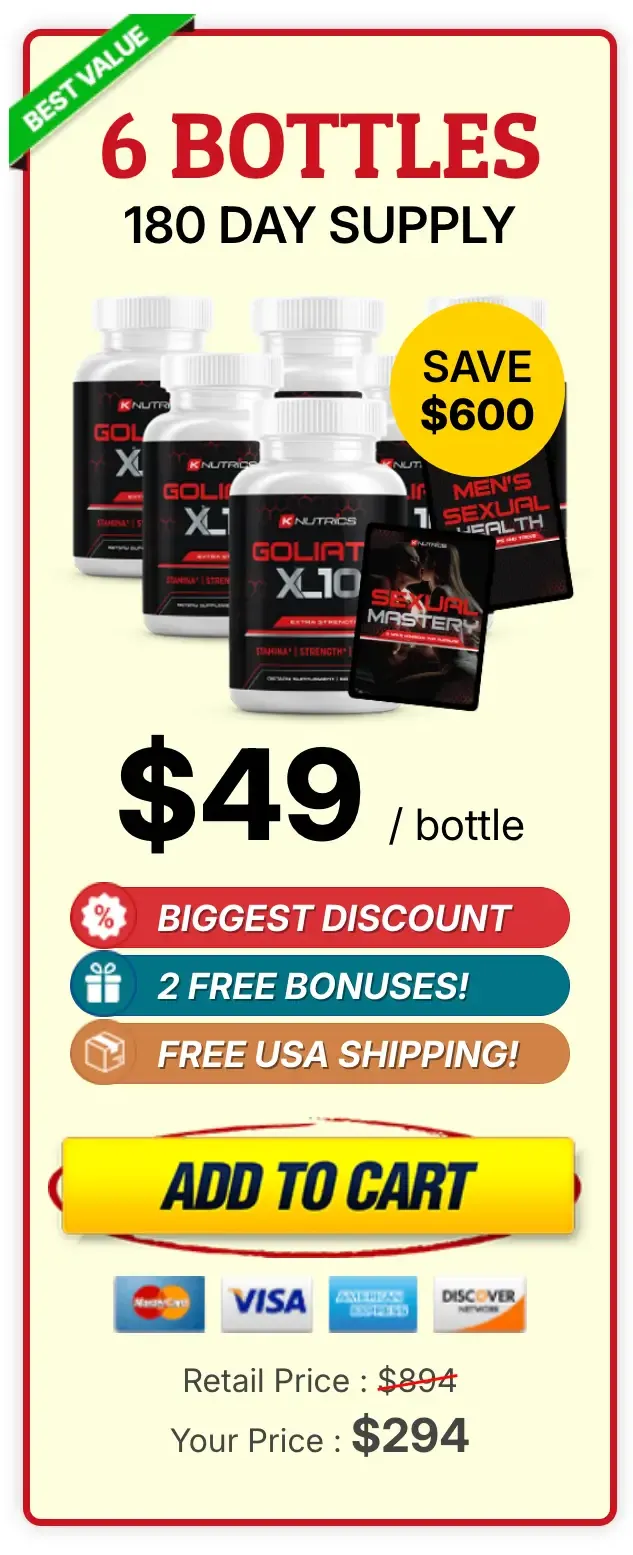 Goliath XL 10 Buy 6 Bottles