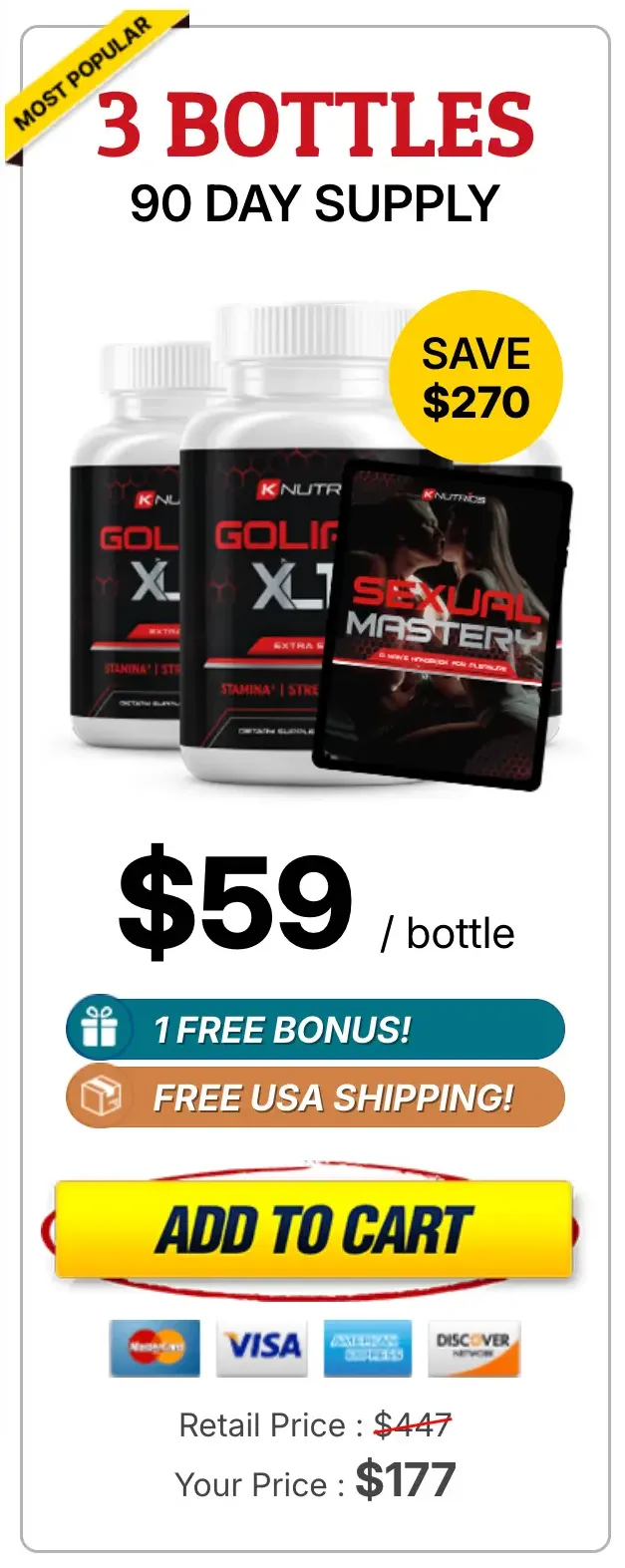 Goliath XL 10 Buy 3 Bottles