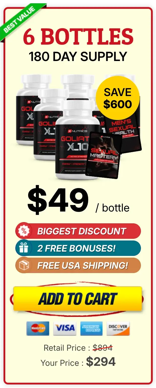 Goliath XL 10 Buy 6 Bottles